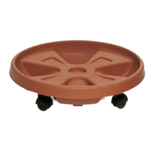 Ratastega lillepotialus terrakota (savikarva)